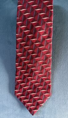 Vintage Neck Tie Henry Grethel Blue Red Cream 4”x 58” 100% Silk Stunner!